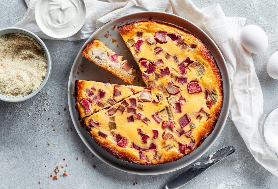 Low-Carb-Rhabarberkuchen
