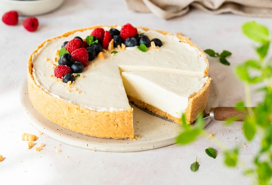 No Bake Cheesecake mit Keksboden