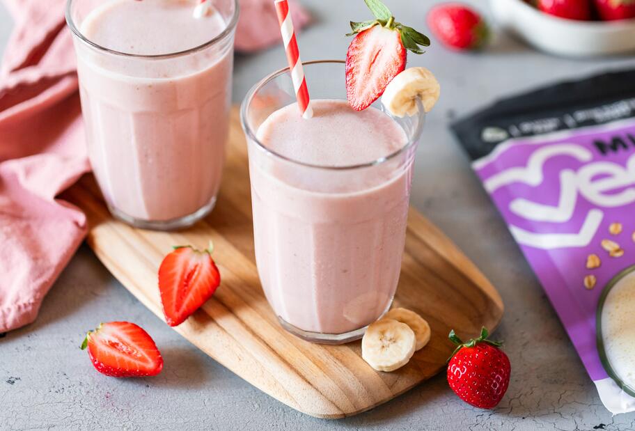 Erdbeer-Bananen-Milchshake in 2 Schritten für den Thermomix®