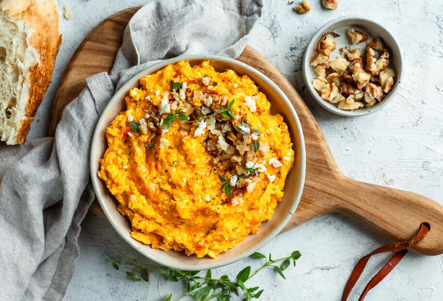 Cremiger Kürbis-Feta-Dip
