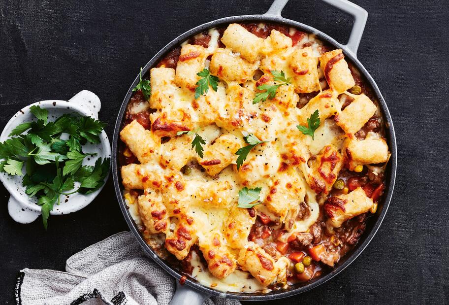 Hackfleischauflauf mit Kroketten (Sheperd's Pie)