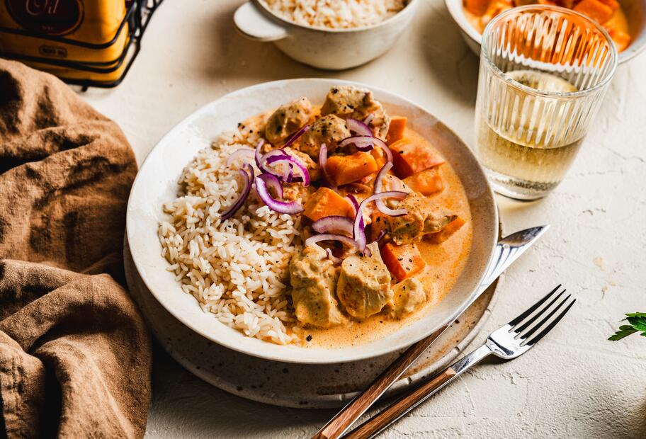 Hähnchen mit Indian-Summer-Soße