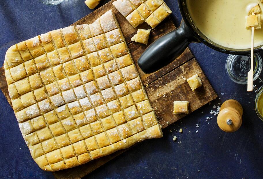 Einfaches Fondue-Brot