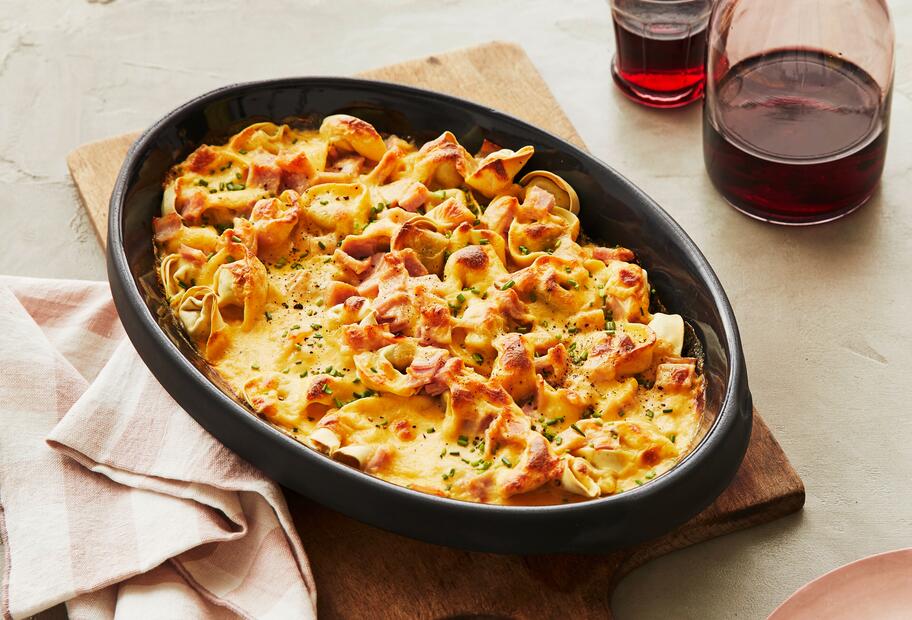 Ofen-Tortellini mit Schinken