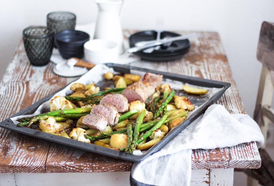 Sommergemüse mit Schweinefilet