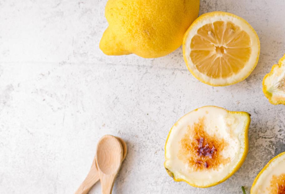 Zitronen-Posset à la Crème brulée