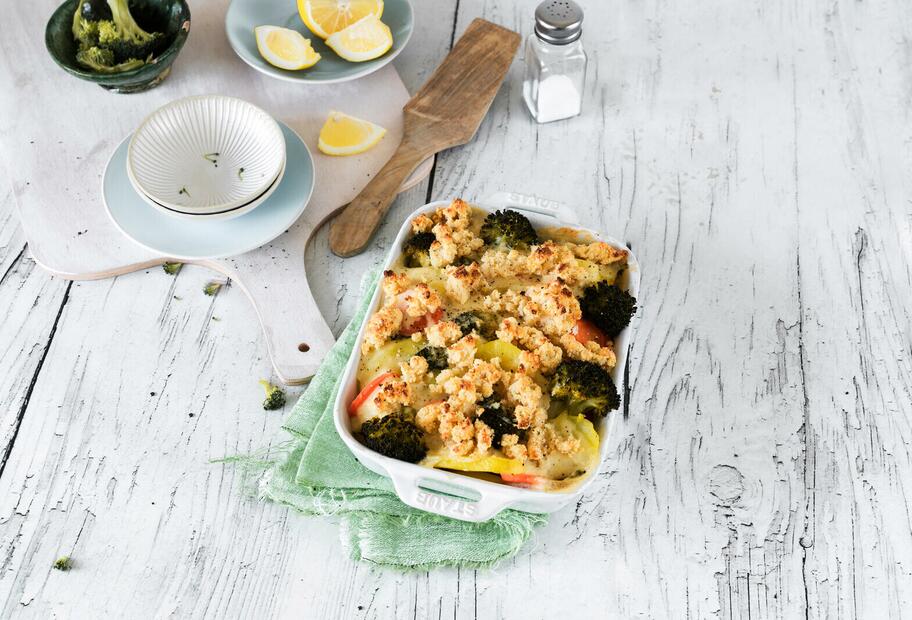 Deftiges Kartoffel-Gemüse-Gratin