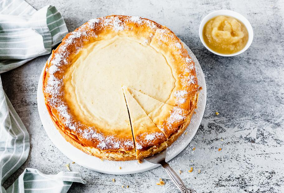 Apfelmus-Quark-Kuchen