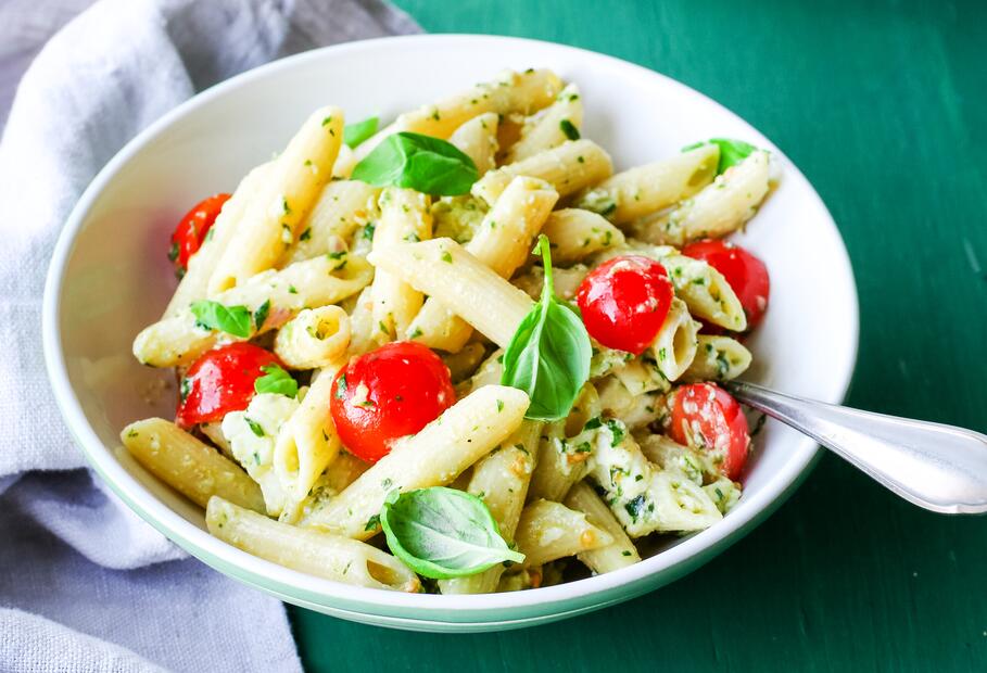 Blitz-Nudelsalat Tomate-Mozzarella