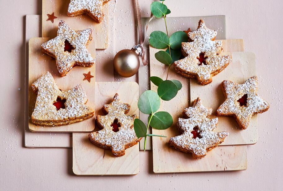 Linzer Plätzchen mit Haselnüssen