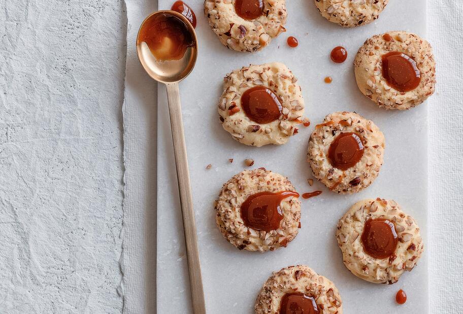 Karamell-Nuss-Plätzchen