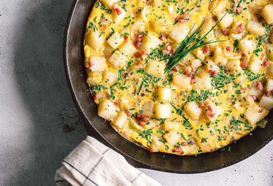 Low-Carb-Bauernfrühstück mit Kohlrabi für den Thermomix® Low-Carb-Bauernfrühstück mit Kohlrabi für den Thermomix®