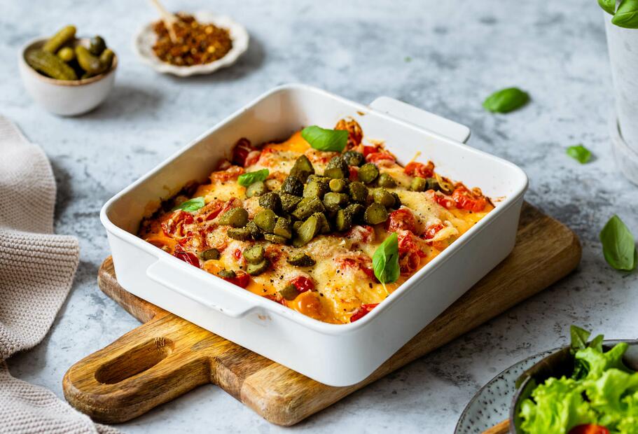 Low-Carb-Cheeseburger-Auflauf