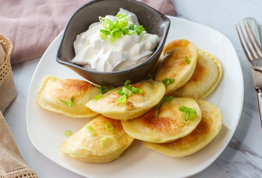 Piroggen mit Kartoffel-Quark-Füllung