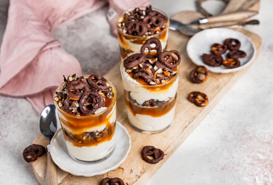 Schokobrezel-Dessert