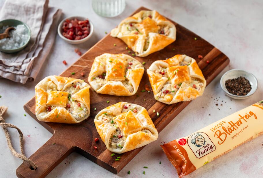Knusprige Flammkuchen-Taschen