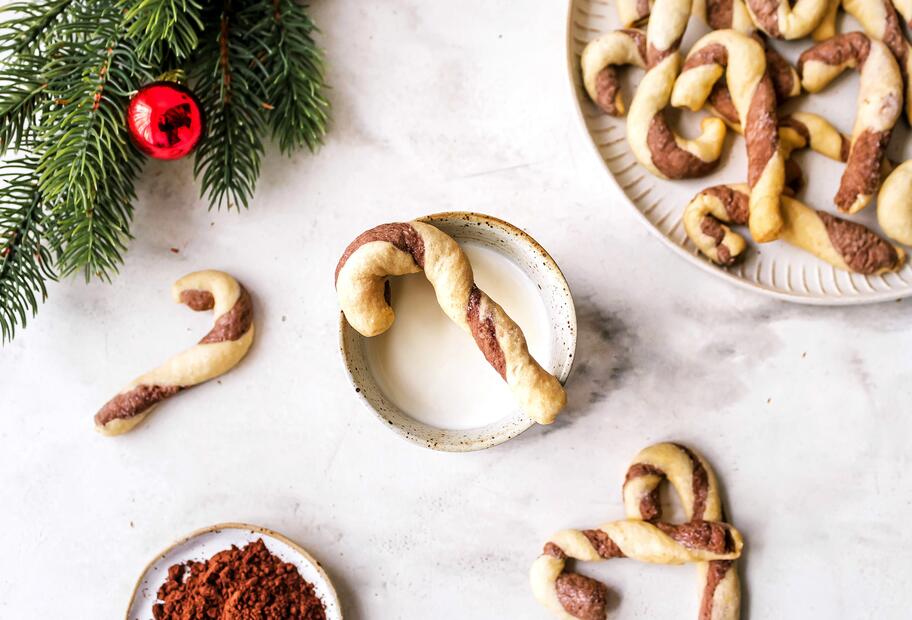 Schoko-Zuckerstangen-Kekse