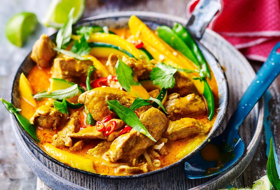 Mango-Curry mit Schweinefilet