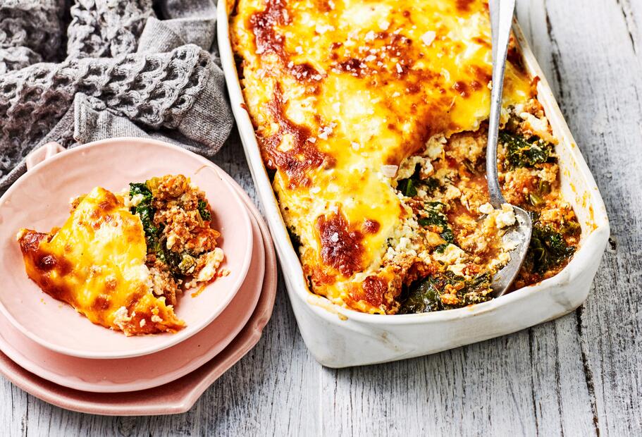 Puten-Grünkohl-Lasagne