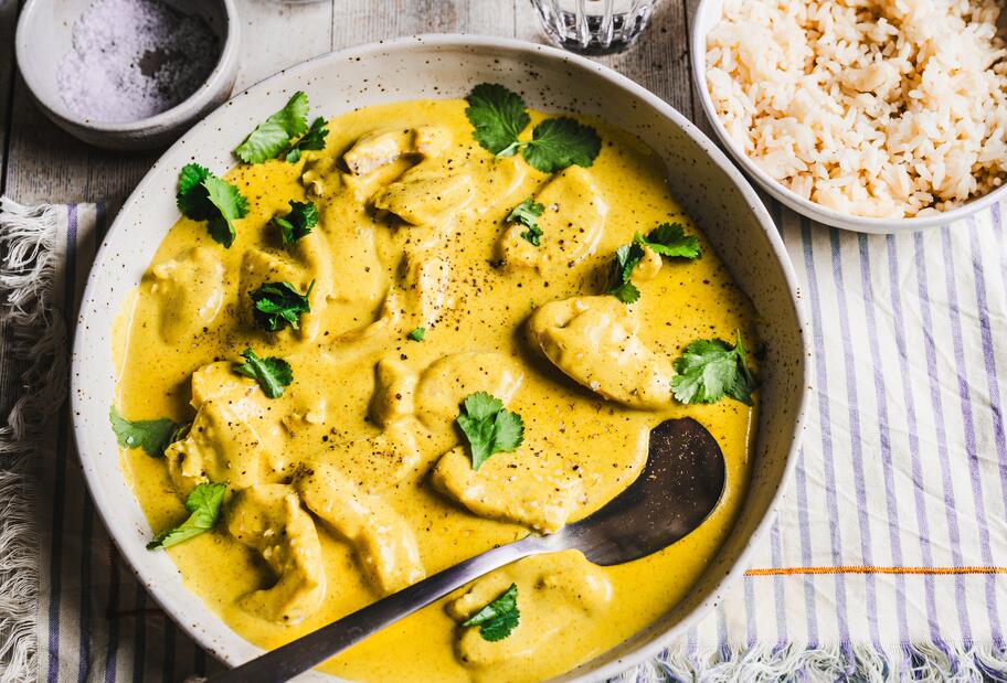 Sahniges Curry-Geschnetzeltes