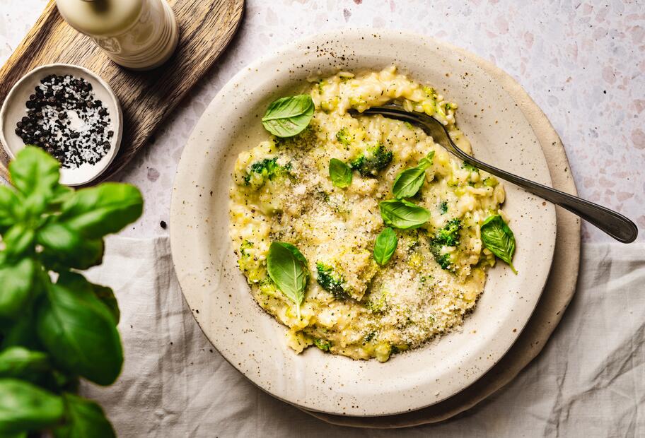 One-Pot-Orzo mit Brokkoli