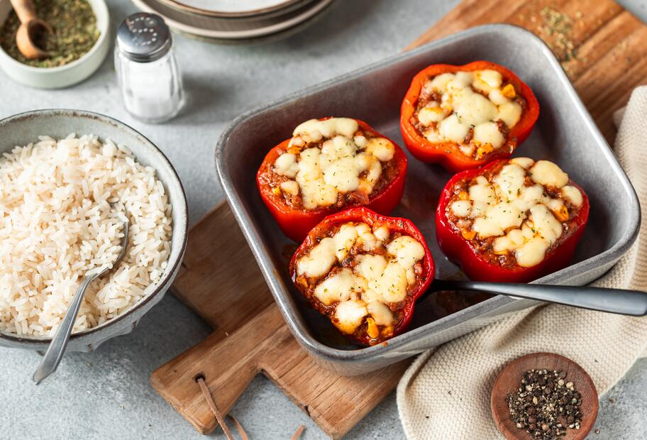 Gefüllte Paprika mit Hackfleisch