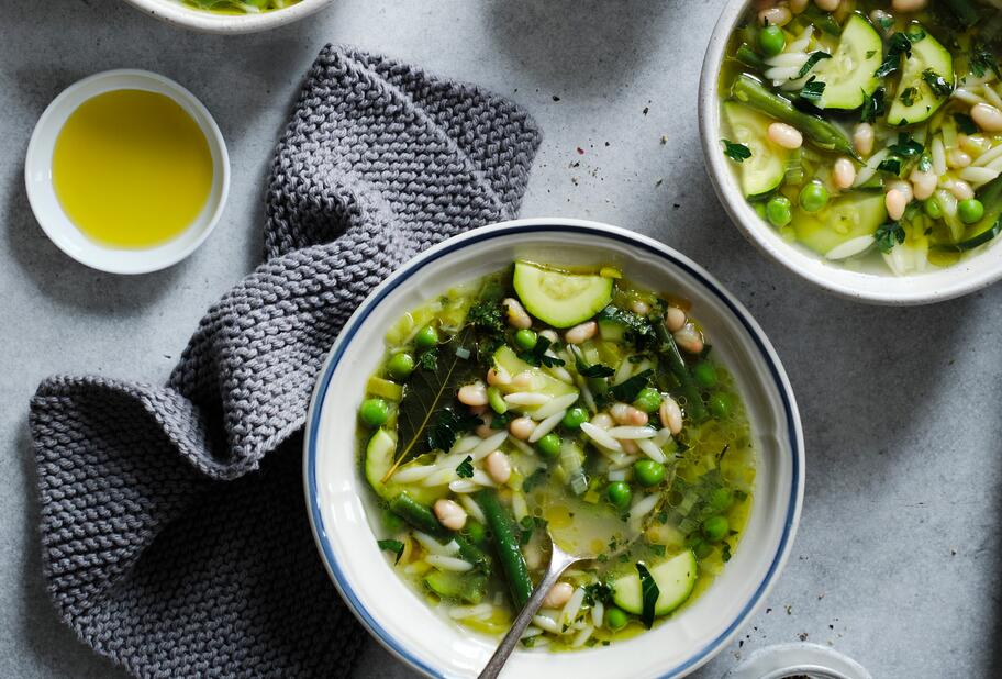 Schnelle Orzo-Gemüse-Suppe mit dem Thermomix®