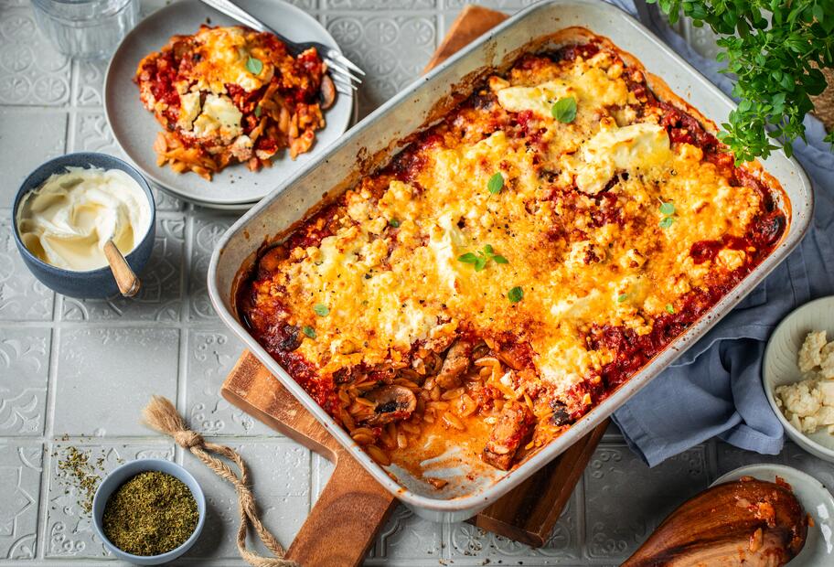 Gyros-Kritharaki-Auflauf