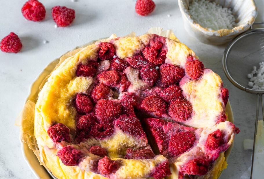 Himbeer-Käsekuchen mit nur 5 Zutaten