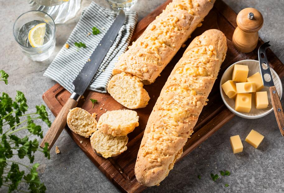 Käsebaguette aus 5 Zutaten