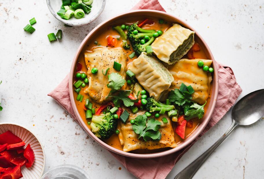 Vegetarische Asia-Maultaschen 