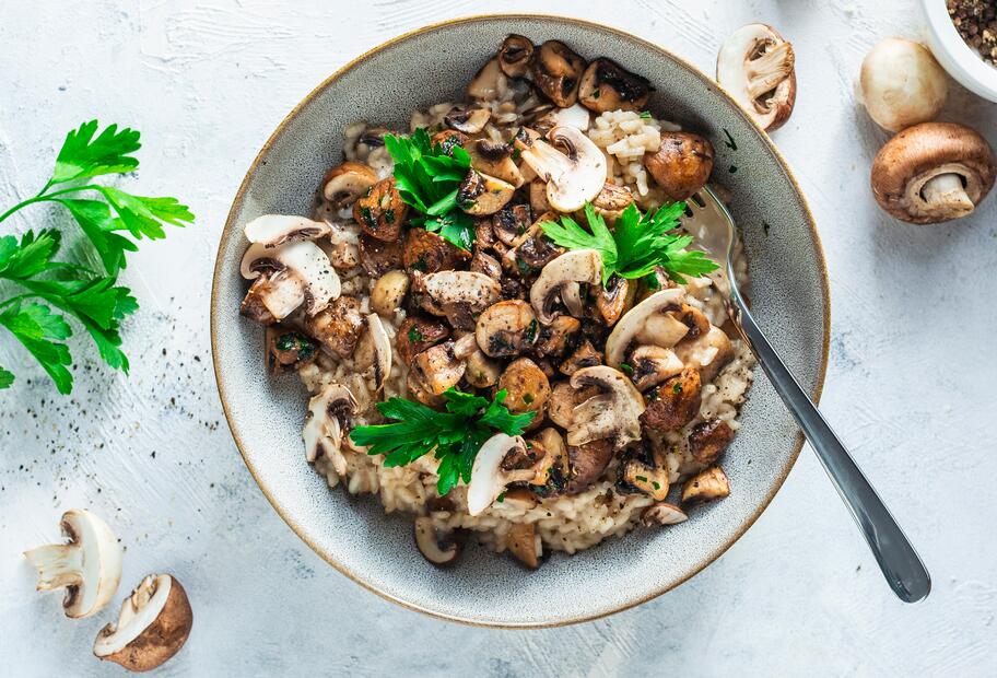 Champignonrisotto perfekt abgeschmeckt!