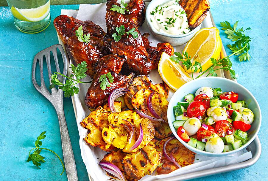 Chickenwings mit Smashed Potatoes