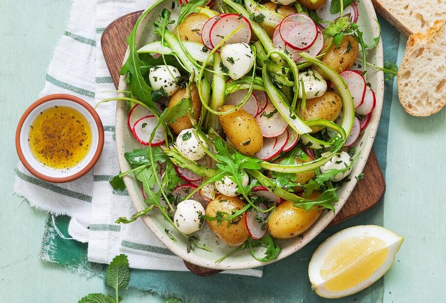 Kartoffelsalat Spargel-Mozzarella