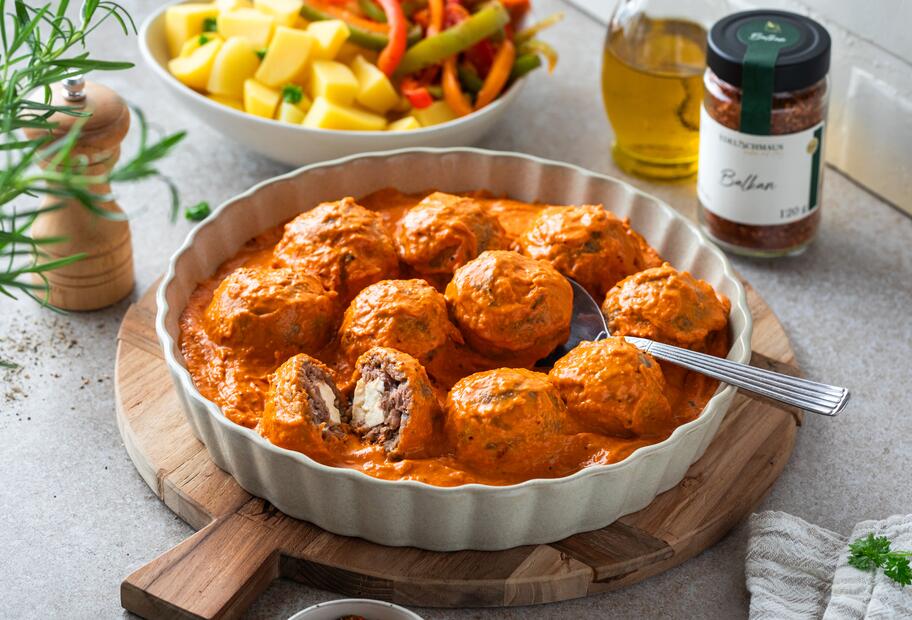 Saftige Hackbällchen Balkan-Style