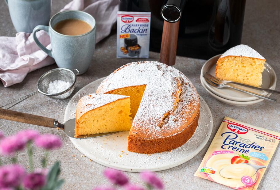 Paradiescreme-Kuchen aus dem Airfryer