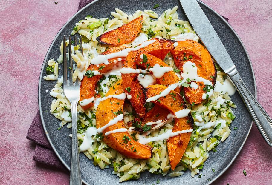 Schnelles Kürbis-Orzotto