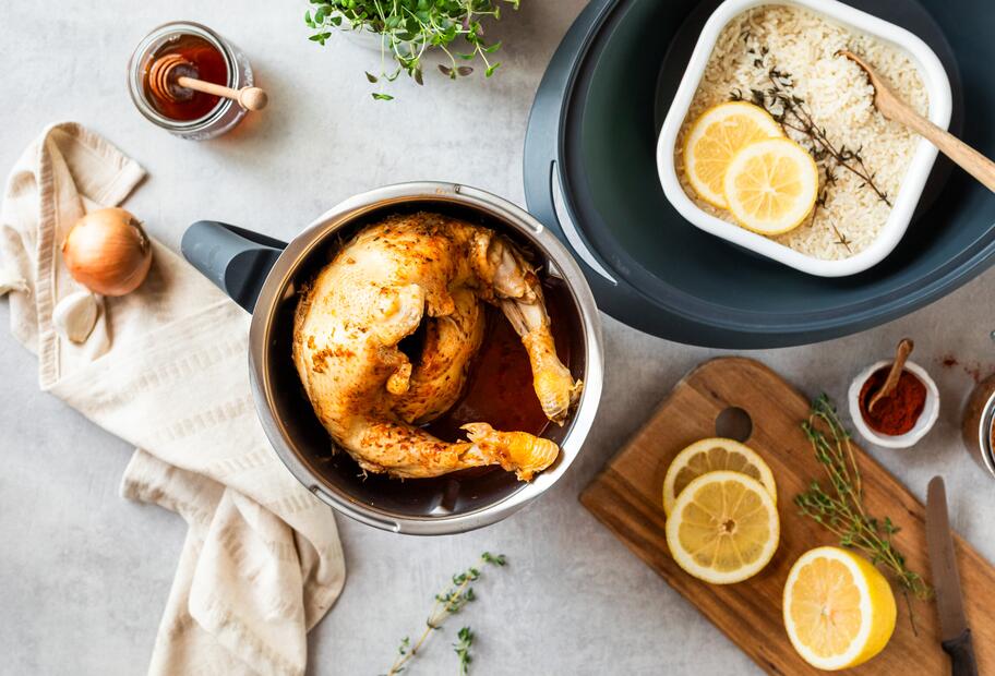 Ganzes Hähnchen im Mixtopf