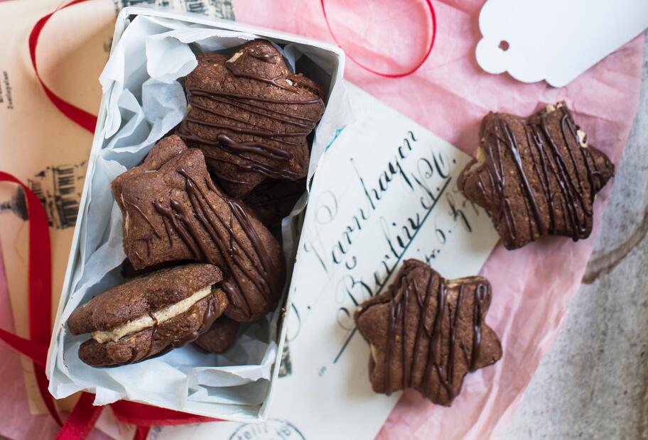 Mokkasterne mit Zimt-Butter