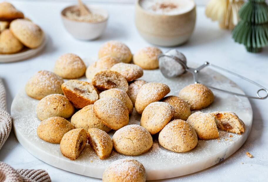 Vanillekipferl-Kugeln mit Nougat