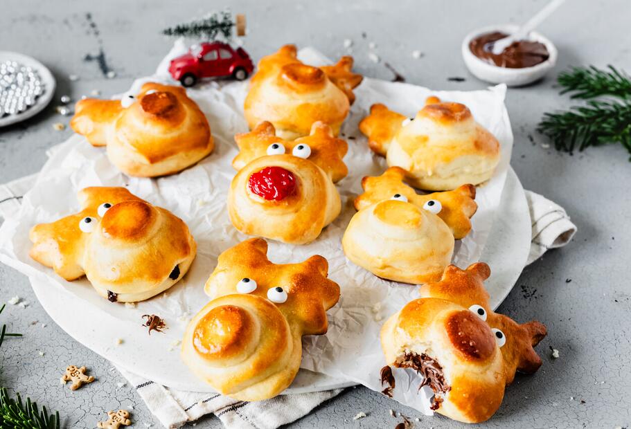 Rentiere aus Quark-Öl-Teig