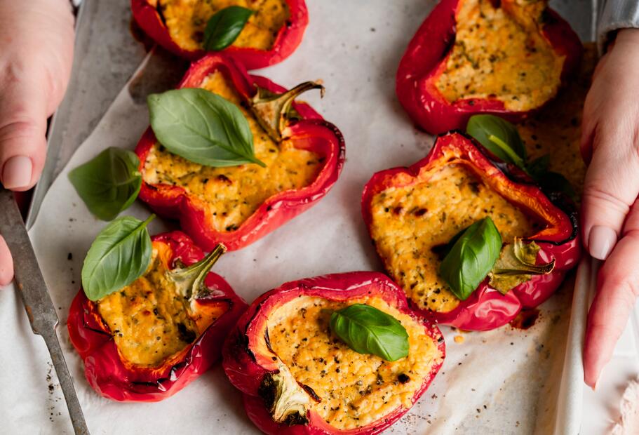 Ofenpaprika mit Brunchcreme Toskana