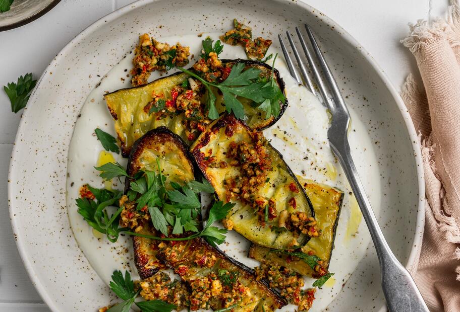 Röst-Zucchini mit Fetacreme