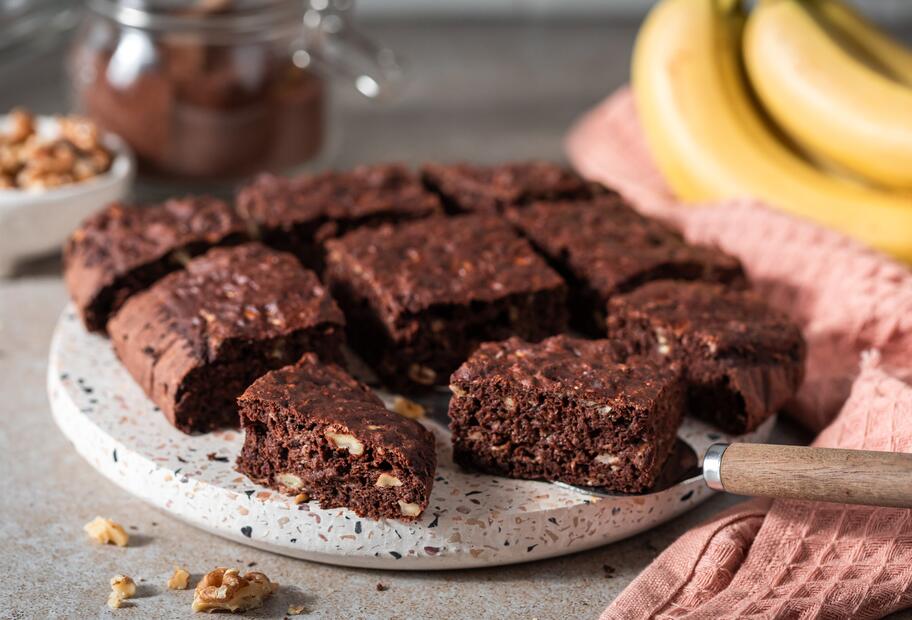 Softe Bananenbrot-Brownies