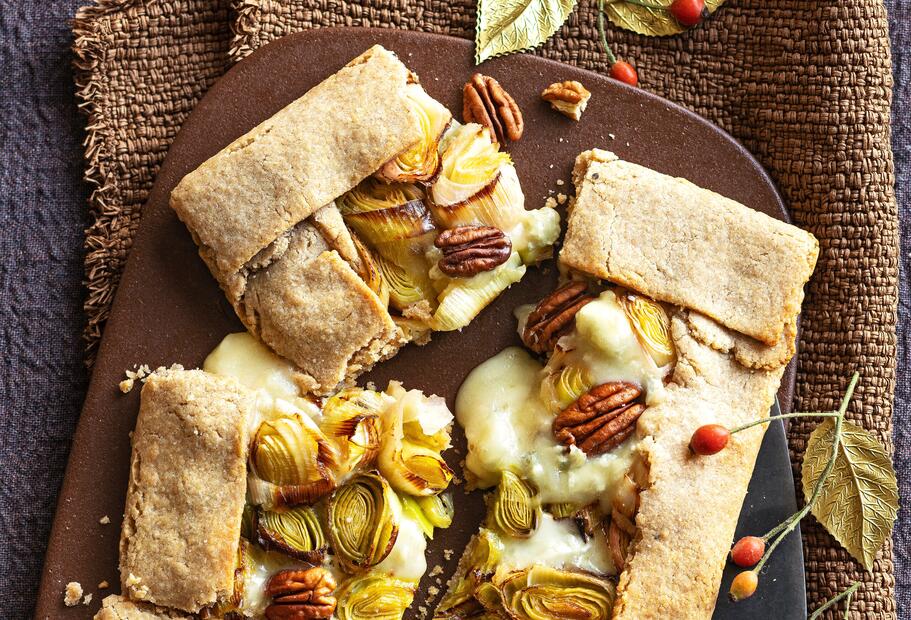 Einfache Gorgonzola-Lauch-Tarte