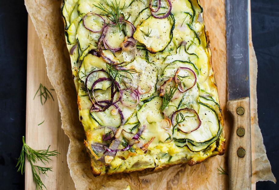 Low-Carb-Zucchini-Tortilla aus dem Ofen