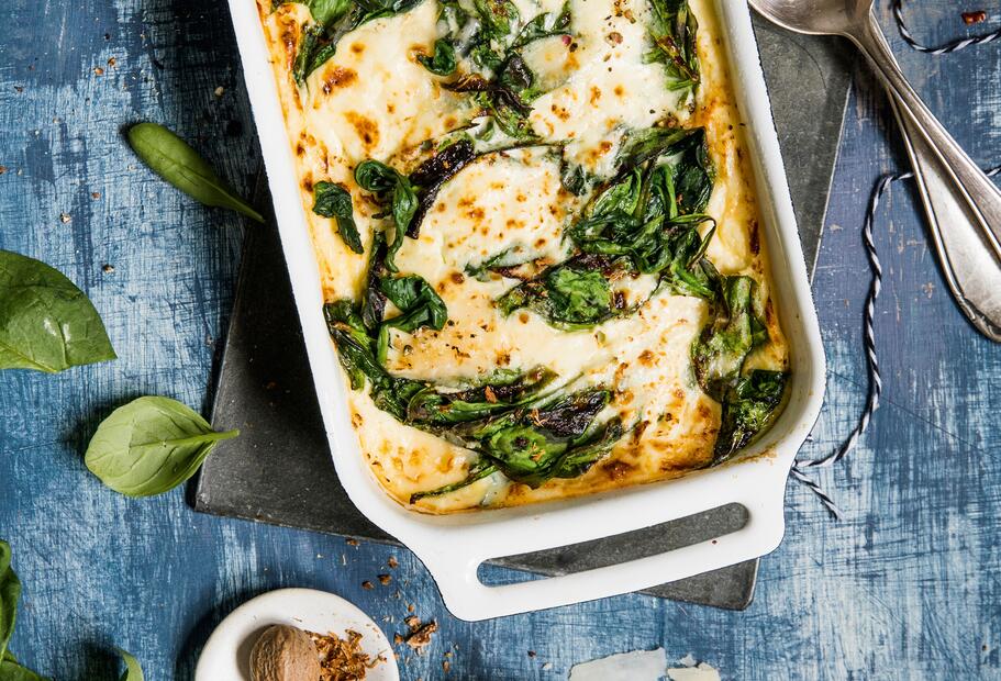 Spinatauflauf mit wenigen Zutaten