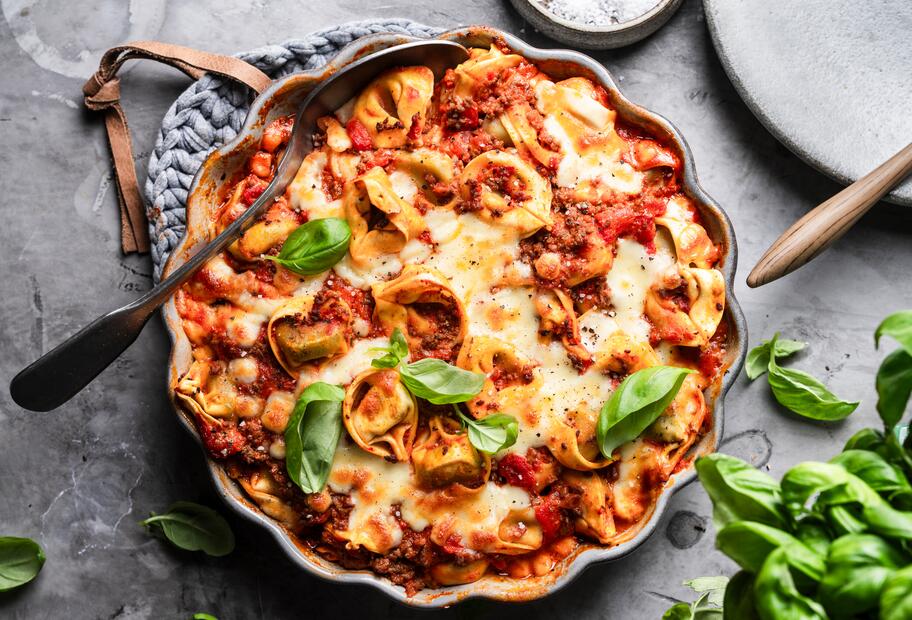 Tortellini-Hack-Auflauf