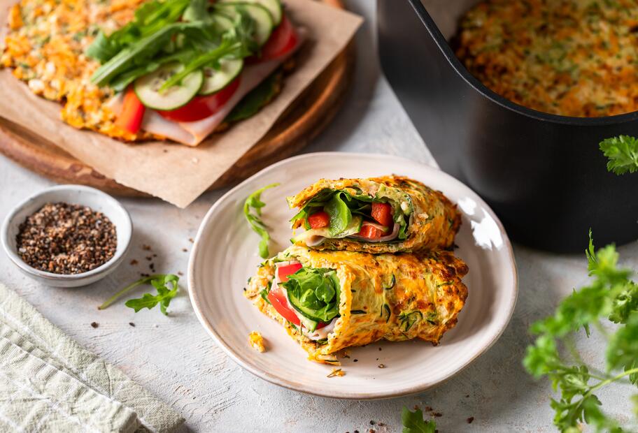 Proteinreiche Gemüsewraps aus dem Airfryer