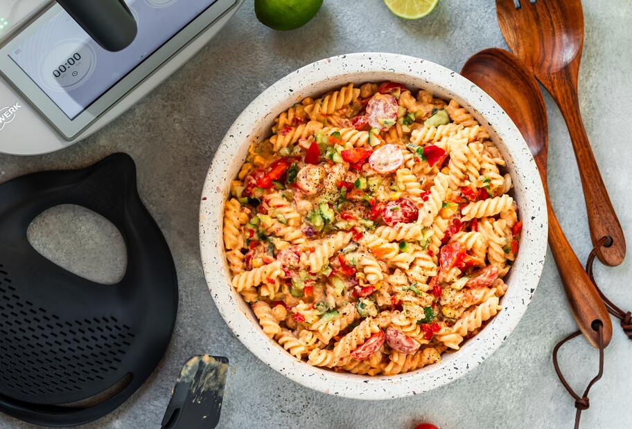 Cremiger Curry-Nudelsalat